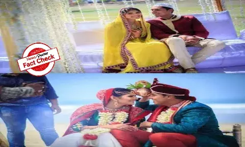 Fact Check: Images of married couple shared with communal twist