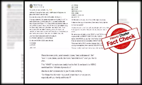 Fact Check: COVID-19 warning message from Dr. Leong Hoe Nam is fake