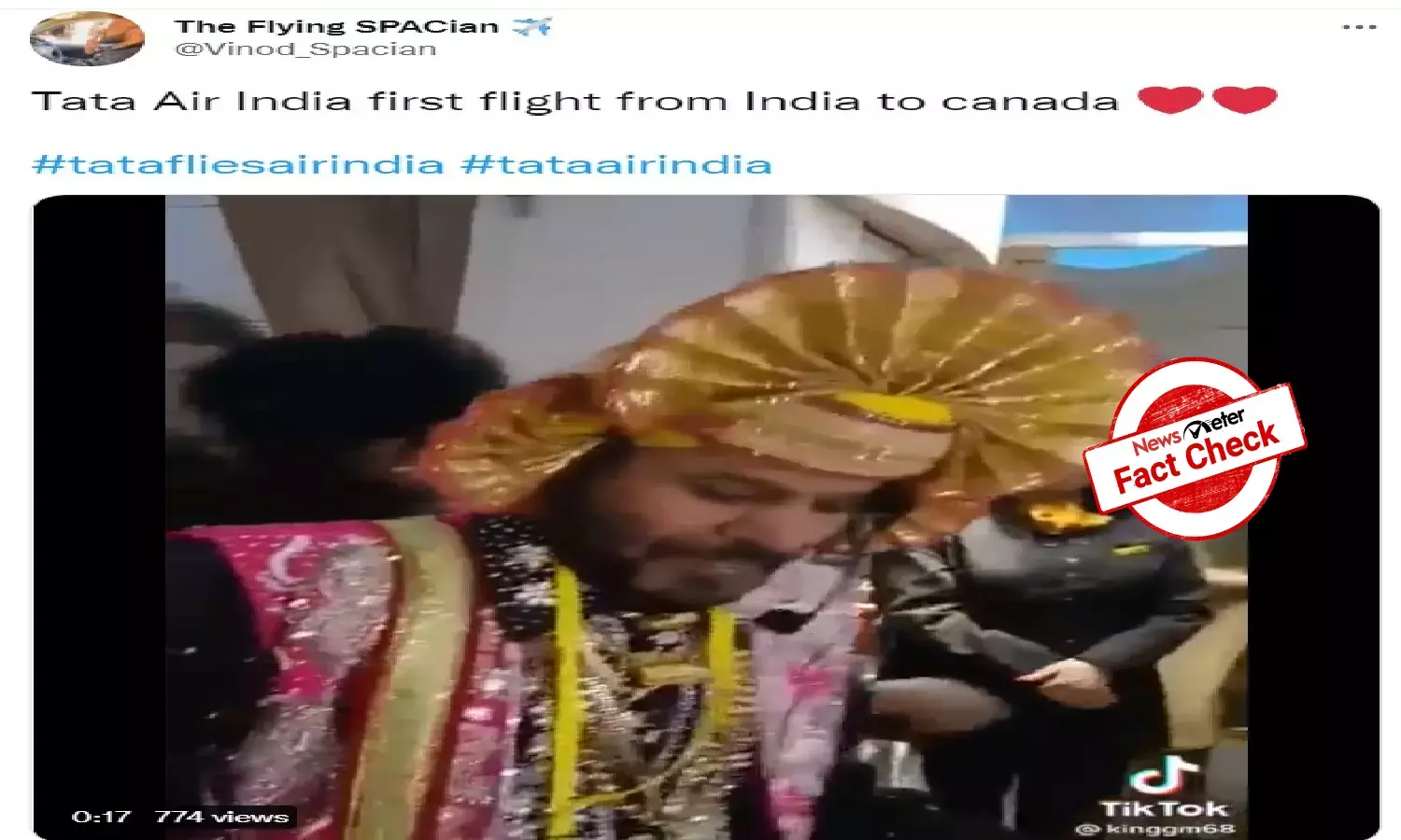 Video of Bhangra on board Air India flight dates back to 2018