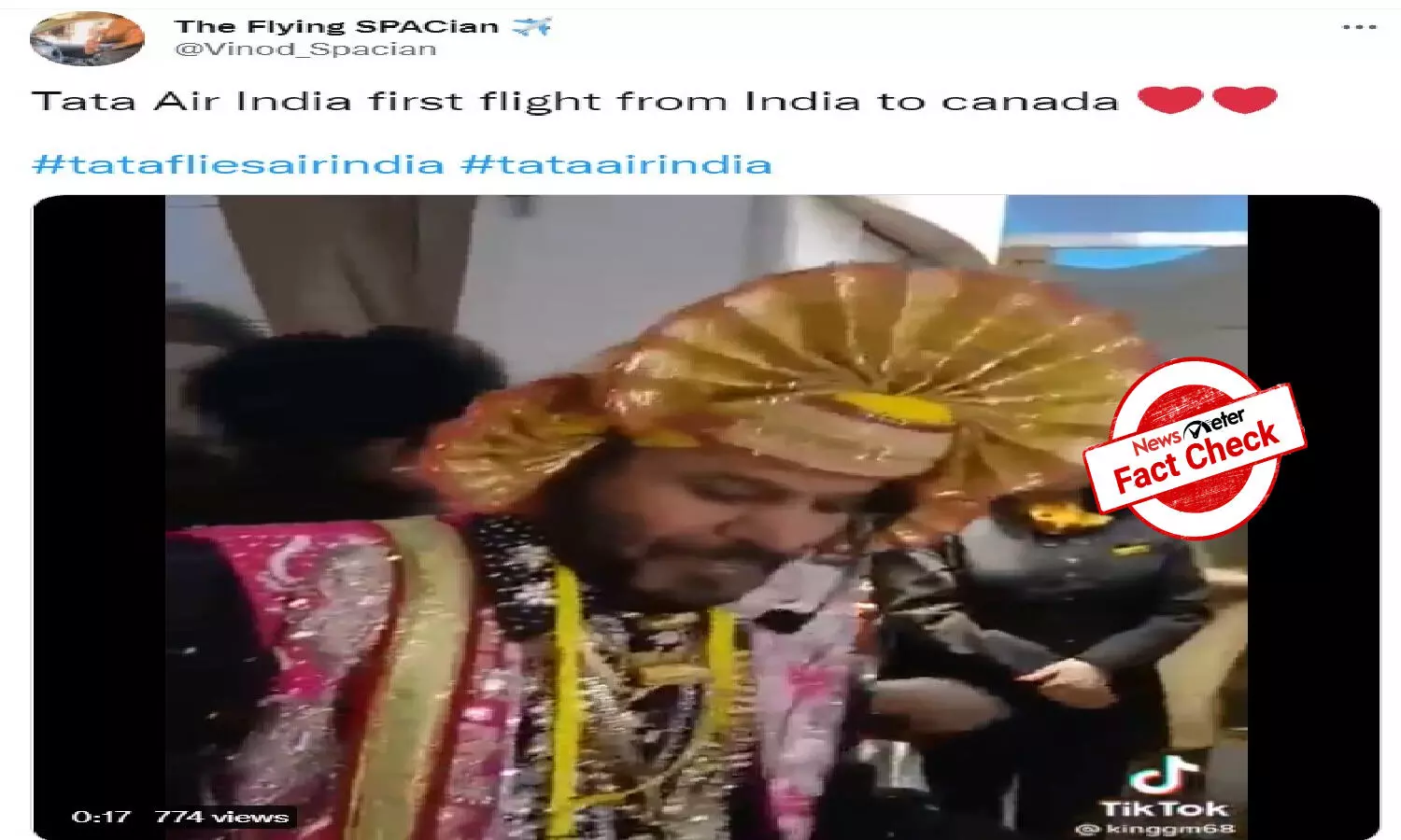 Video of Bhangra on board Air India flight dates back to 2018