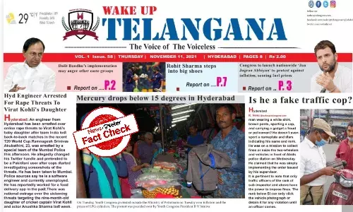 Fact Check: Wake up Telangana report about fake traffic cop is misleading; man in photo is Abids PS officer