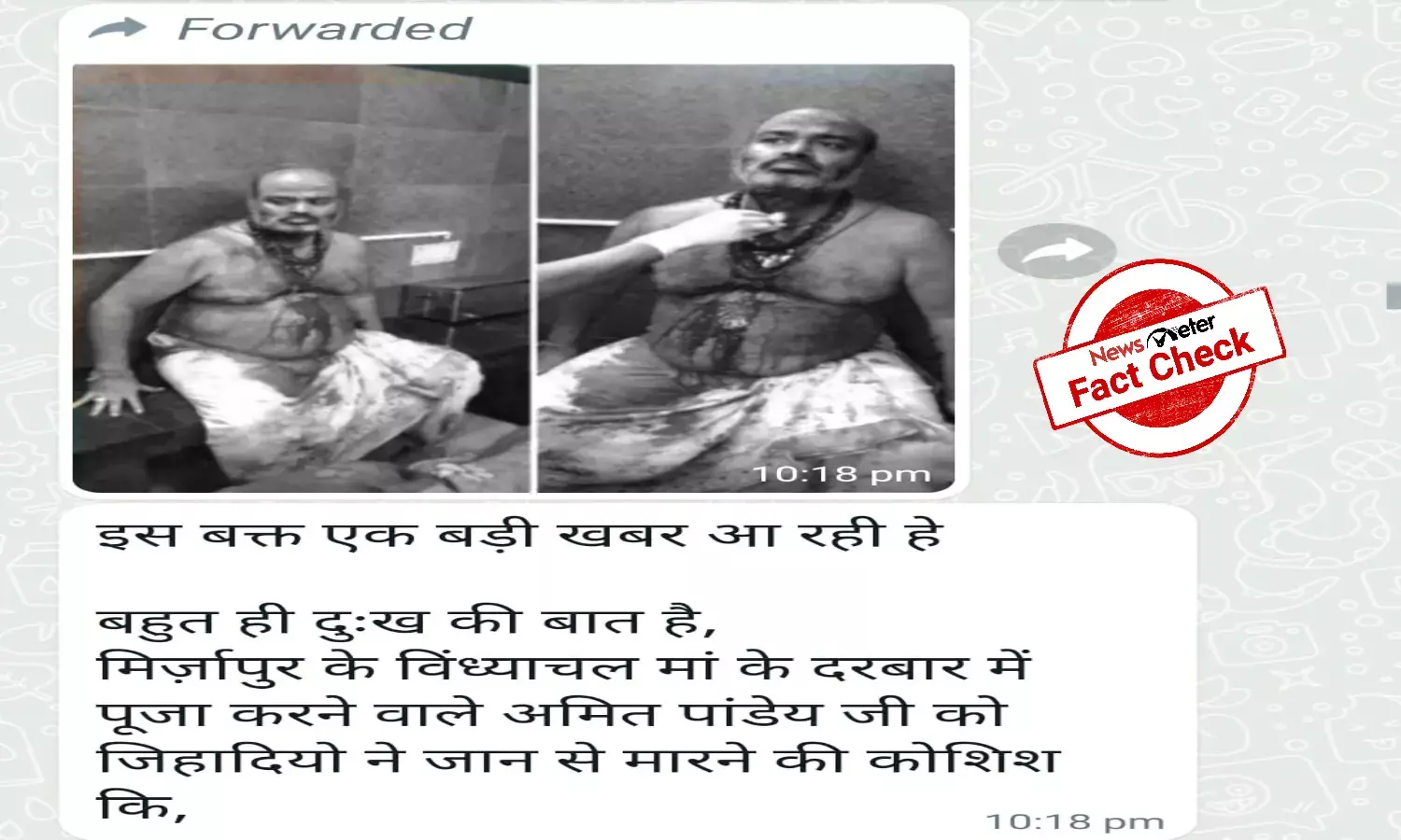 Fact Check: Vindhyavasini temple priest was attacked by rival seers, not Jihadists