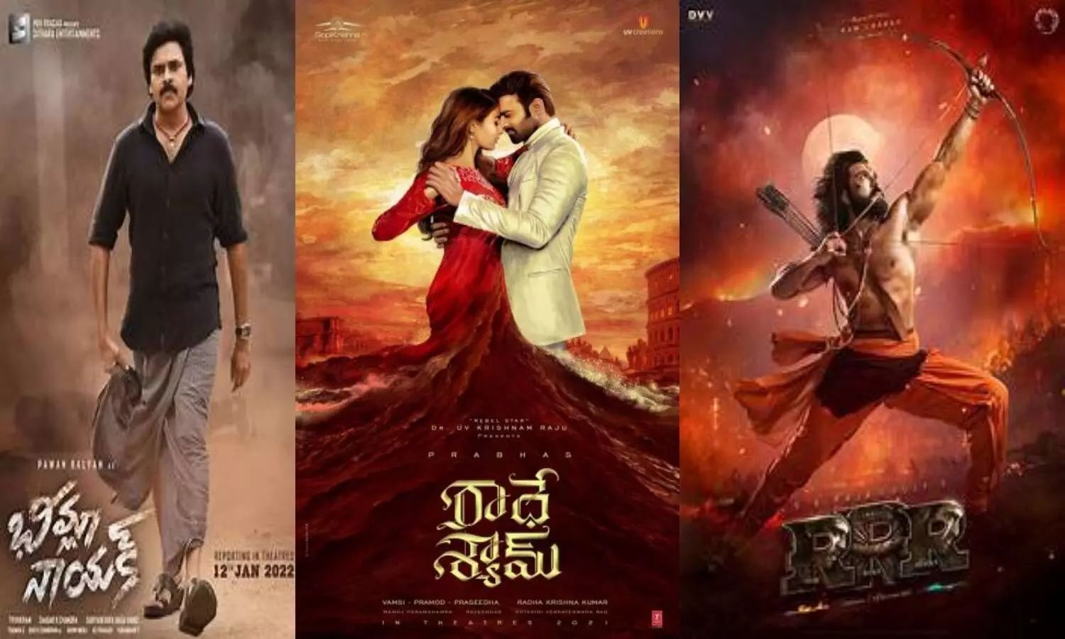 RRR, Bheemla Nayak, Radhe Shyam to clash at box office this Sankranti