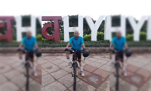 Age no bar: 75YO Hyd man cycles 30km to win gold at National Veterans Sports Championship