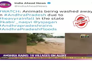 Fact Check: Video of cattle being washed away by floodwaters is from Mexico, not Andhra Pradesh Fact Check: Video of cattle being washed away by floodwaters is from Mexico, not Andhra Pradesh