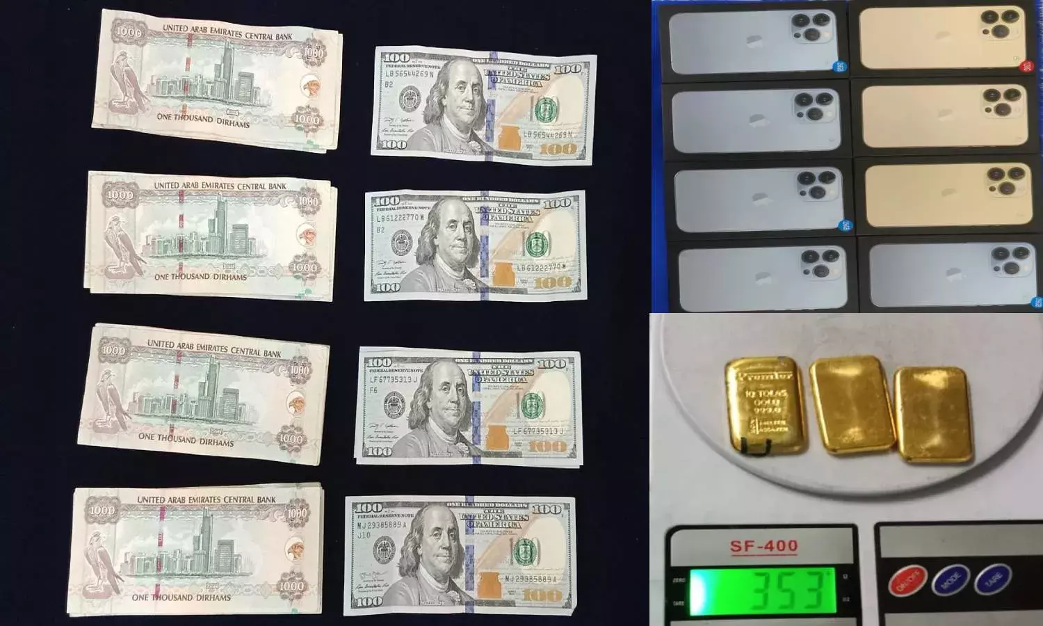 Customs officials seize foreign currency, Iphones, gold at RGIA
