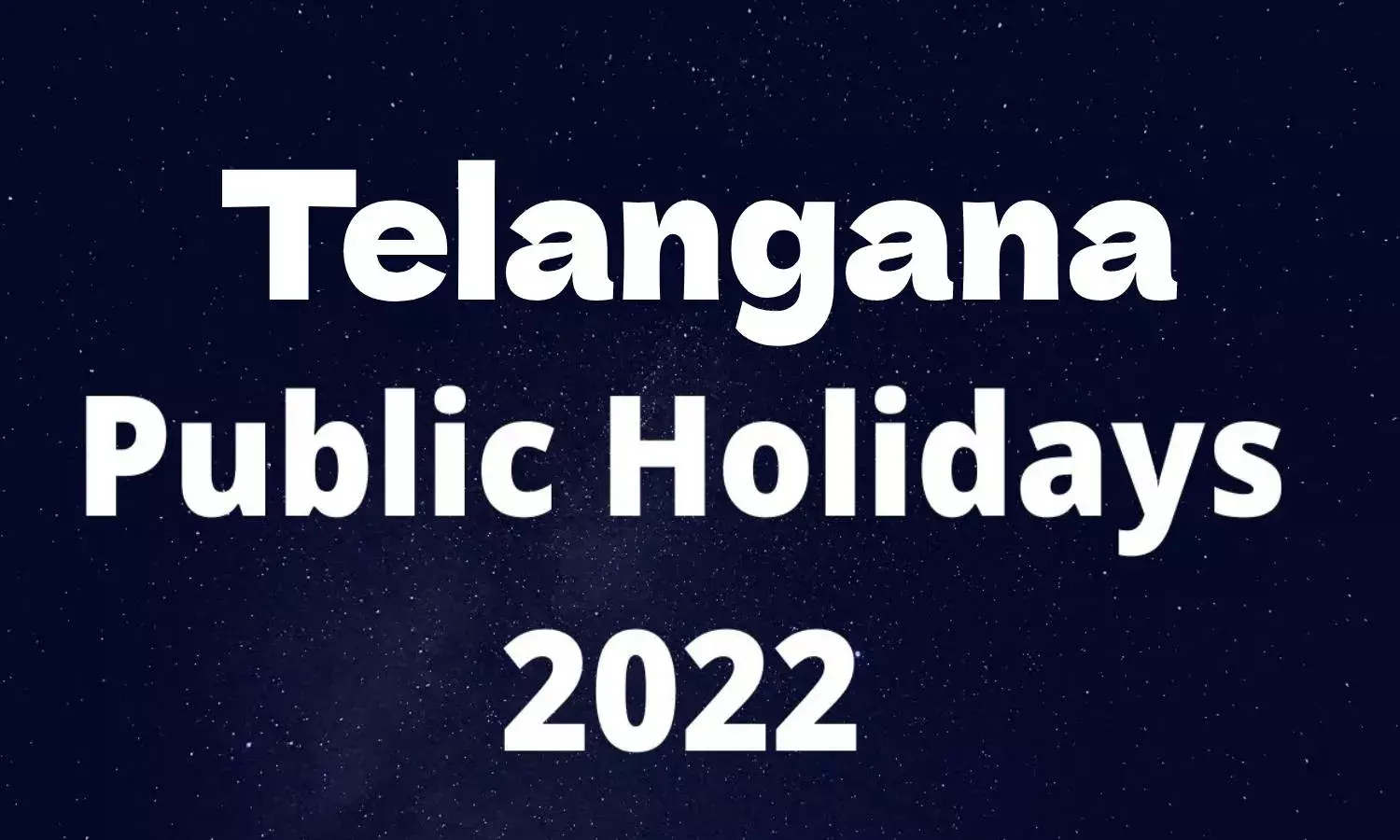28 general, 23 optional holidays in 2022: TS notifies list