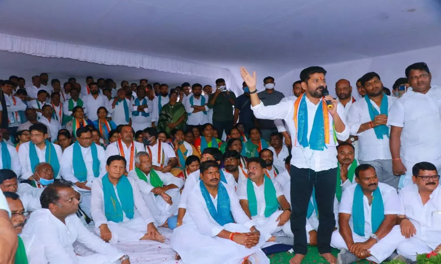 KCR staged dharna in Hyderabad but indulged in dhanda in Delhi: Revanth Reddy