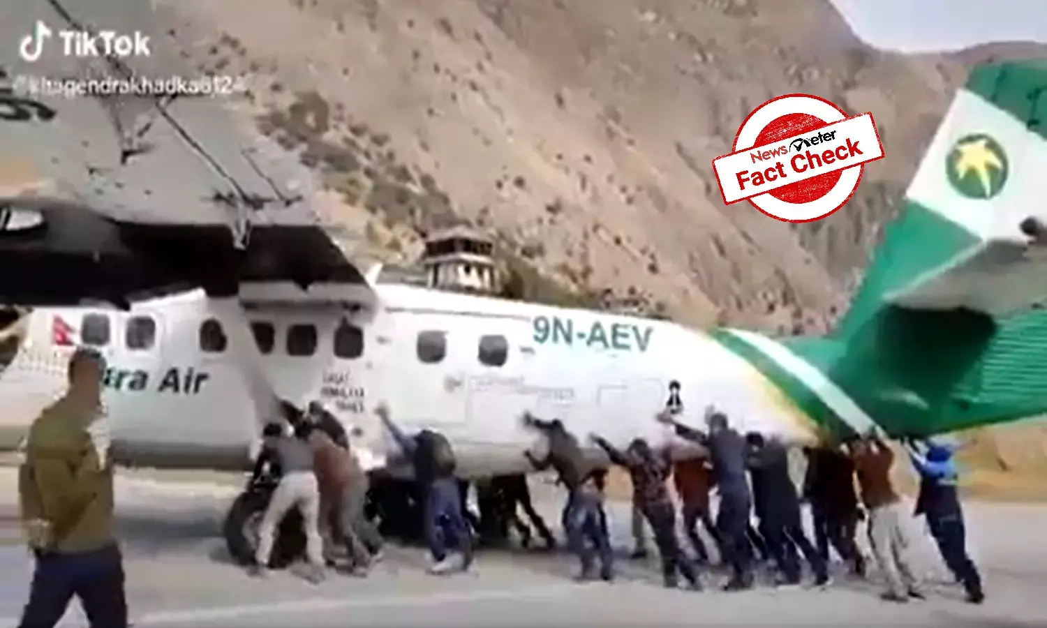 Fact check: Video of people pushing aircraft is from Nepal, not India
