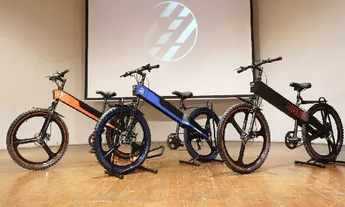 `Ermin Miles: Two Hyderabadis create electronic cycle that adapts to user behavior, road conditions