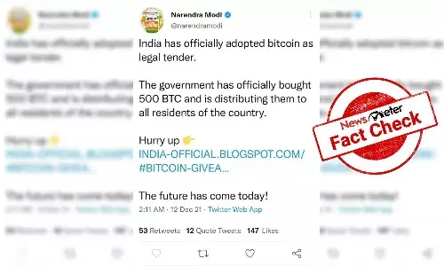 Fact Check: Did Modi say bitcoin is legal tender in India? PMs Twitter account hacked