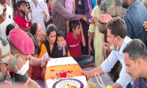 Eguvaradiepalle village bids emotional adieu to beloved soldier Lance Naik Sai Teja