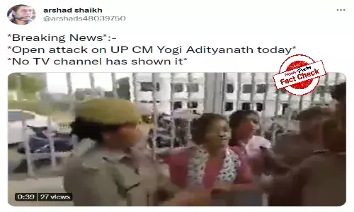 Fact Check: Old video of people showing black flags to Yogi Adityanath shared as recent
