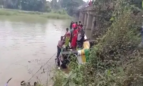 9 people killed after APSRTC bus falls into stream in West Godavari