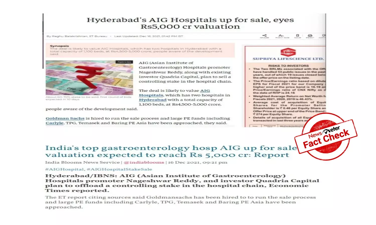 Fact Check: Asian Institute of Gastroenterology Hyderabad is not up for sale