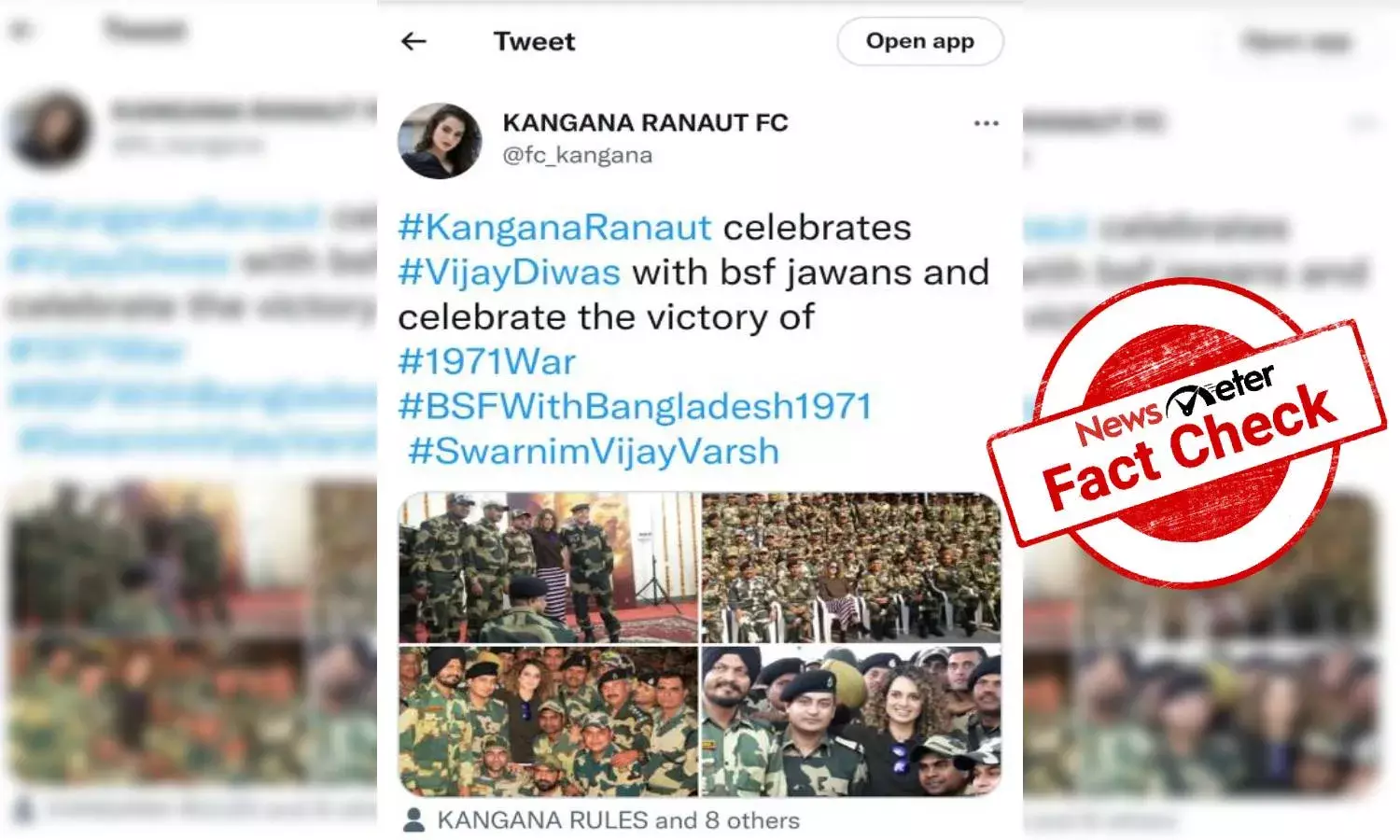 Fact Check: Kangana did not celebrate Vijay Diwas with BSF jawans
