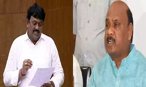 Narsipatnam MLA slams Ayyanapatrudu for derogatory remarks against Jagan