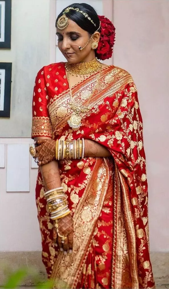 Regina Cassandra stuns in a traditional silk saree at her friend's wedding!  | Blouse designs silk, Saree blouse designs latest, Unique blouse designs