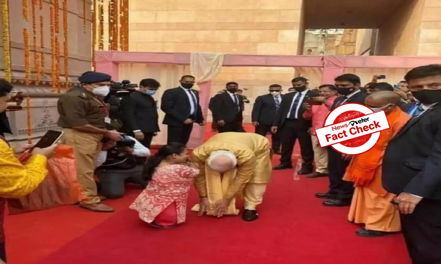 Fact Check: Did Prime Minister touch feet of IAS officer Aarti Dogra?