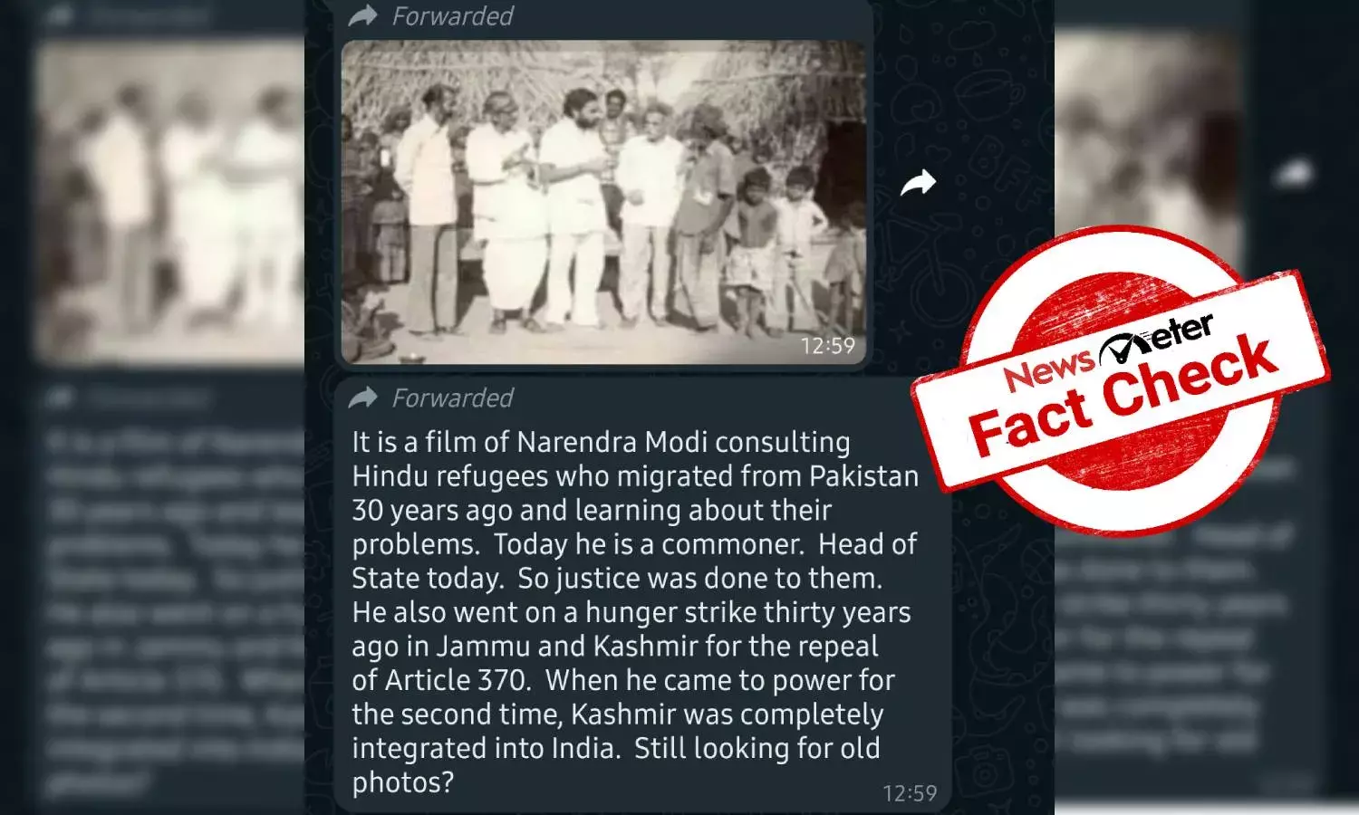 Fact Check: Viral photo does not show PM Modi visiting Pak Hindu refugees