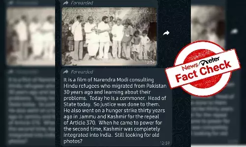 Fact Check: Viral photo does not show PM Modi visiting Pak Hindu refugees