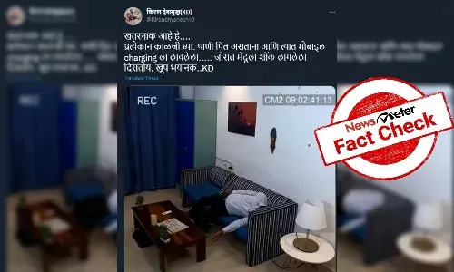 Video of man receiving electric shock while talking over phone is scripted