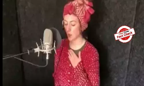 Fact Check: Did British woman recite Sanskrit verses on Spanish radio channel?