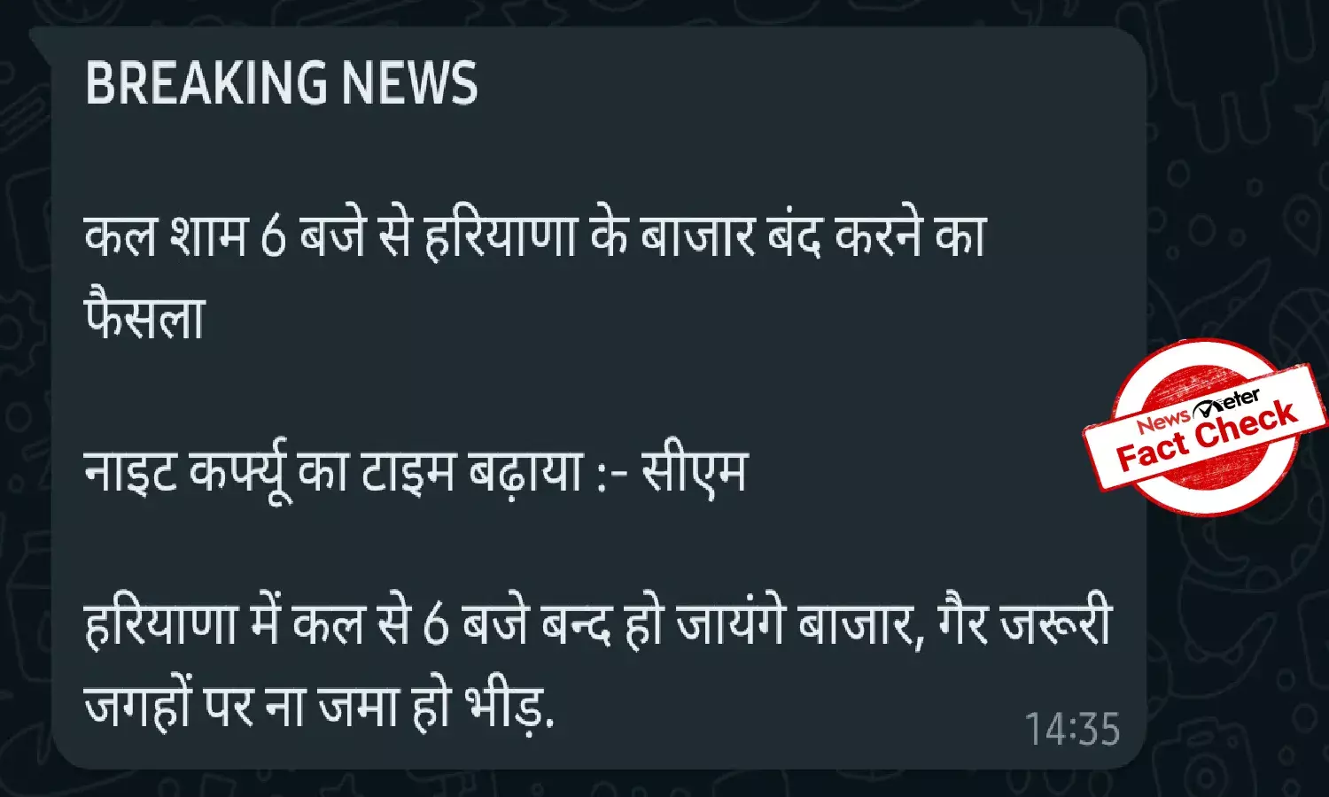 Fact Check: Haryana govt has not ordered shops to close down by 6 pm on 31 Dec