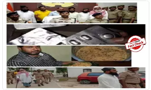 Unrelated pictures of restaurant serving biryani shared with communal spin