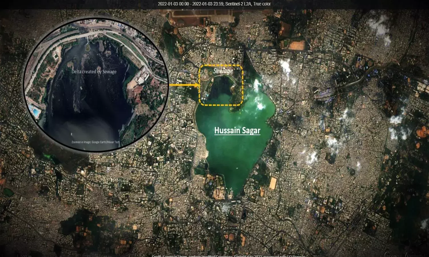 Thirst quencher to cesspool: Despite spending crores, algae bloom resurfaces in Hussain Sagar