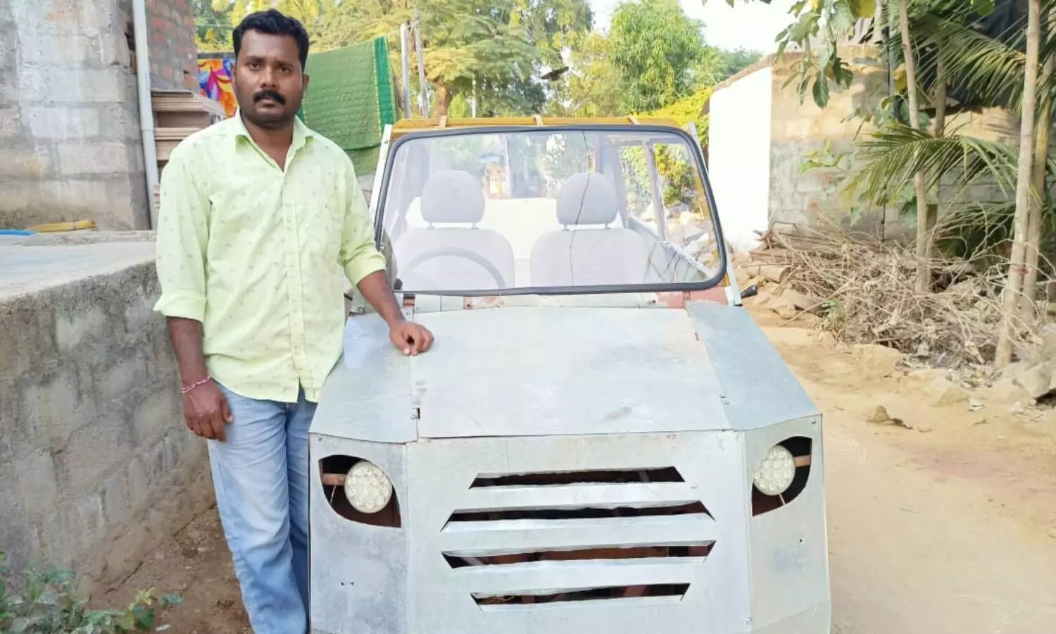 I believed I could do it: Warangal TV mechanic builds electric car with spare parts