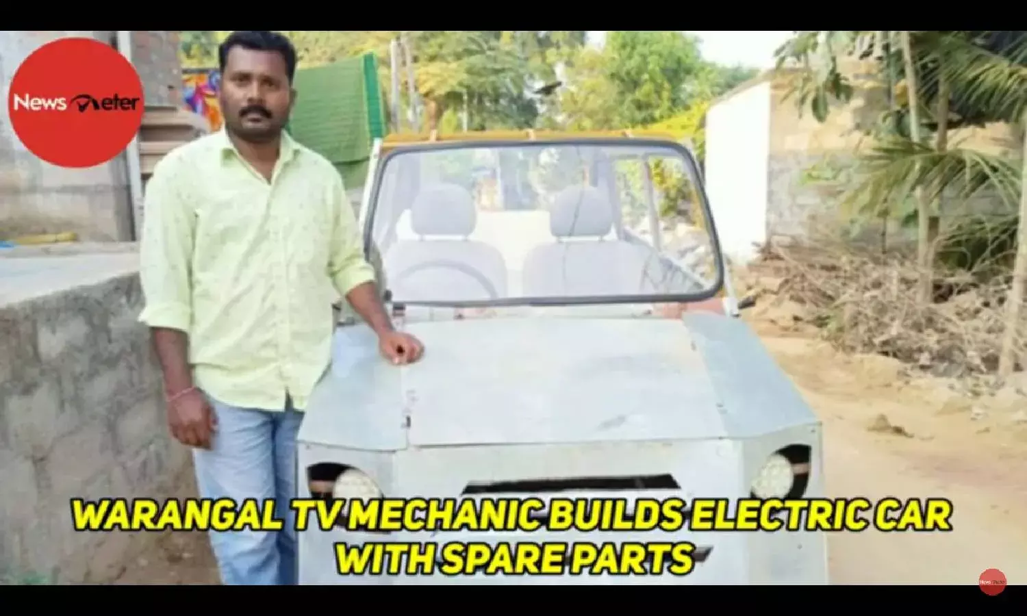 I believed I could do it: Warangal TV mechanic builds electric car with spare parts