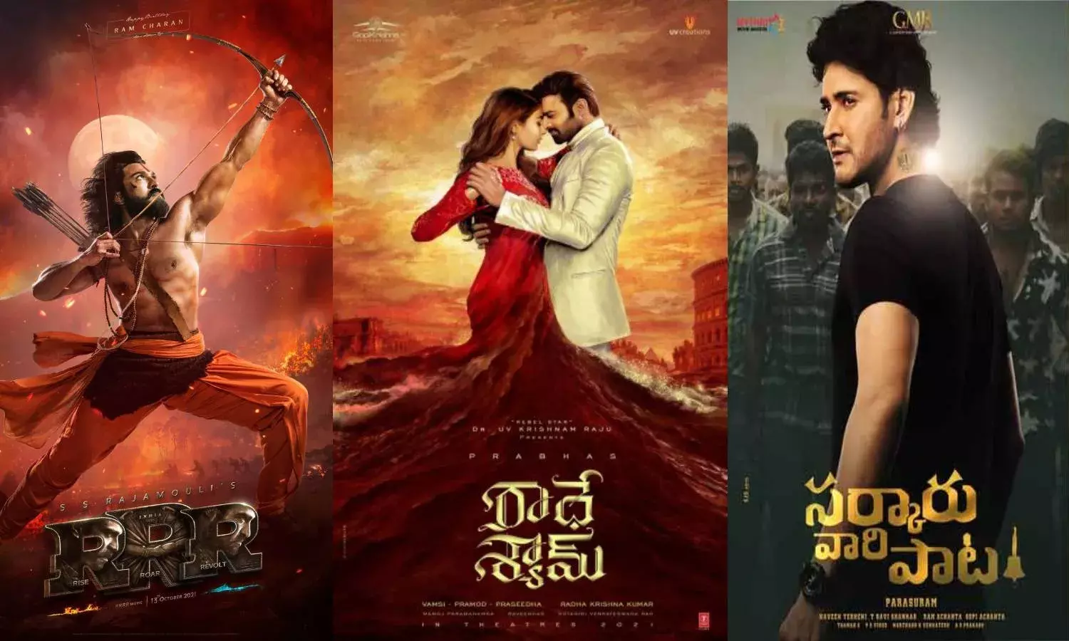 Here are tentative release dates of Radhe Shyam, RRR, Sarkaru Vaari Paata