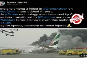 Fact Check: Photo of 2016 Dubai plane crash falsely linked to recent Abu Dhabi drone attack Fact Check: Photo of 2016 Dubai plane crash falsely linked to recent Abu Dhabi drone attack