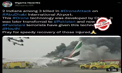 Fact Check: Photo of 2016 Dubai plane crash falsely linked to recent Abu Dhabi drone attack