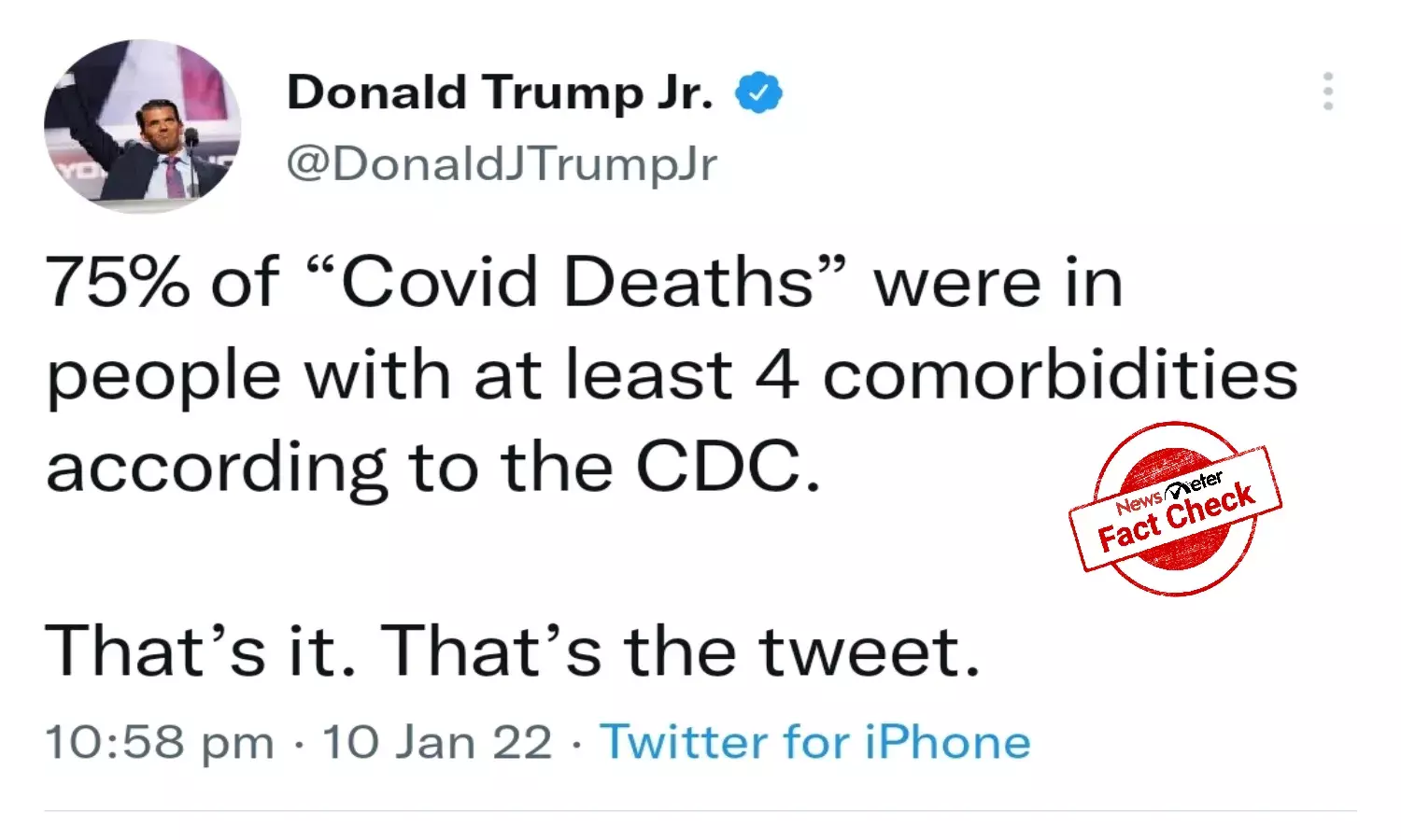 Fact Check: Did 75% of Covid deaths occur in people who had four comorbidities?