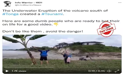 Video of people filming amid tsunami is not from Tonga