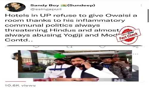 Fact Check: UP hotel did not deny room to Asaduddin Owaisi because of his faith