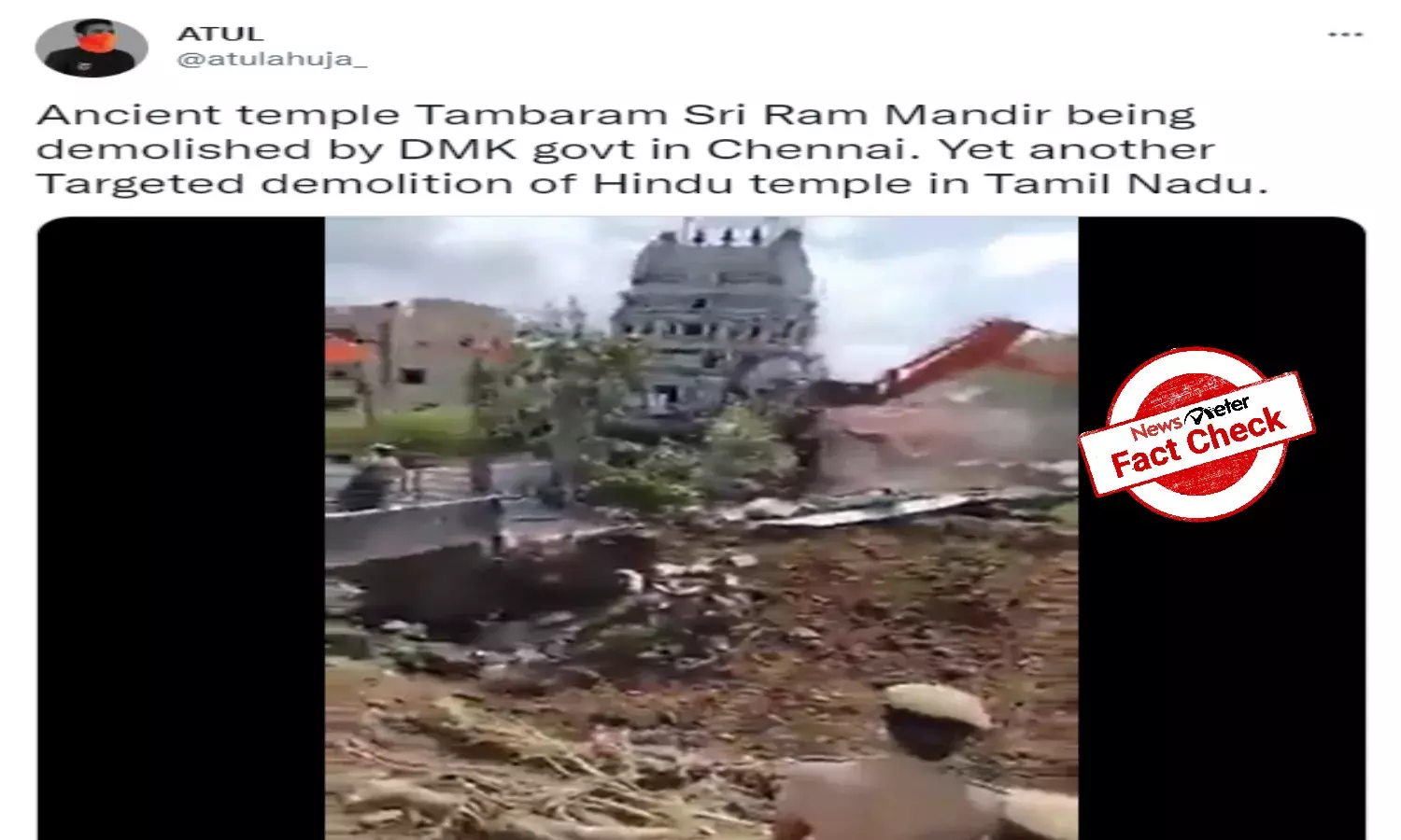 Not only temple, church too was demolished in anti-encroachment drive in TN