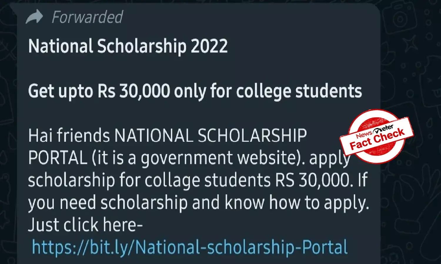 Fact Check: Beware! Central government has not announced National Scholarship for college students