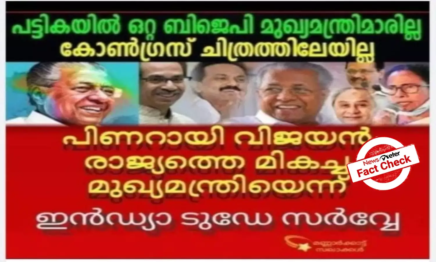 Keralas Pinarayi Vijayan was not voted best Chief Minister in India