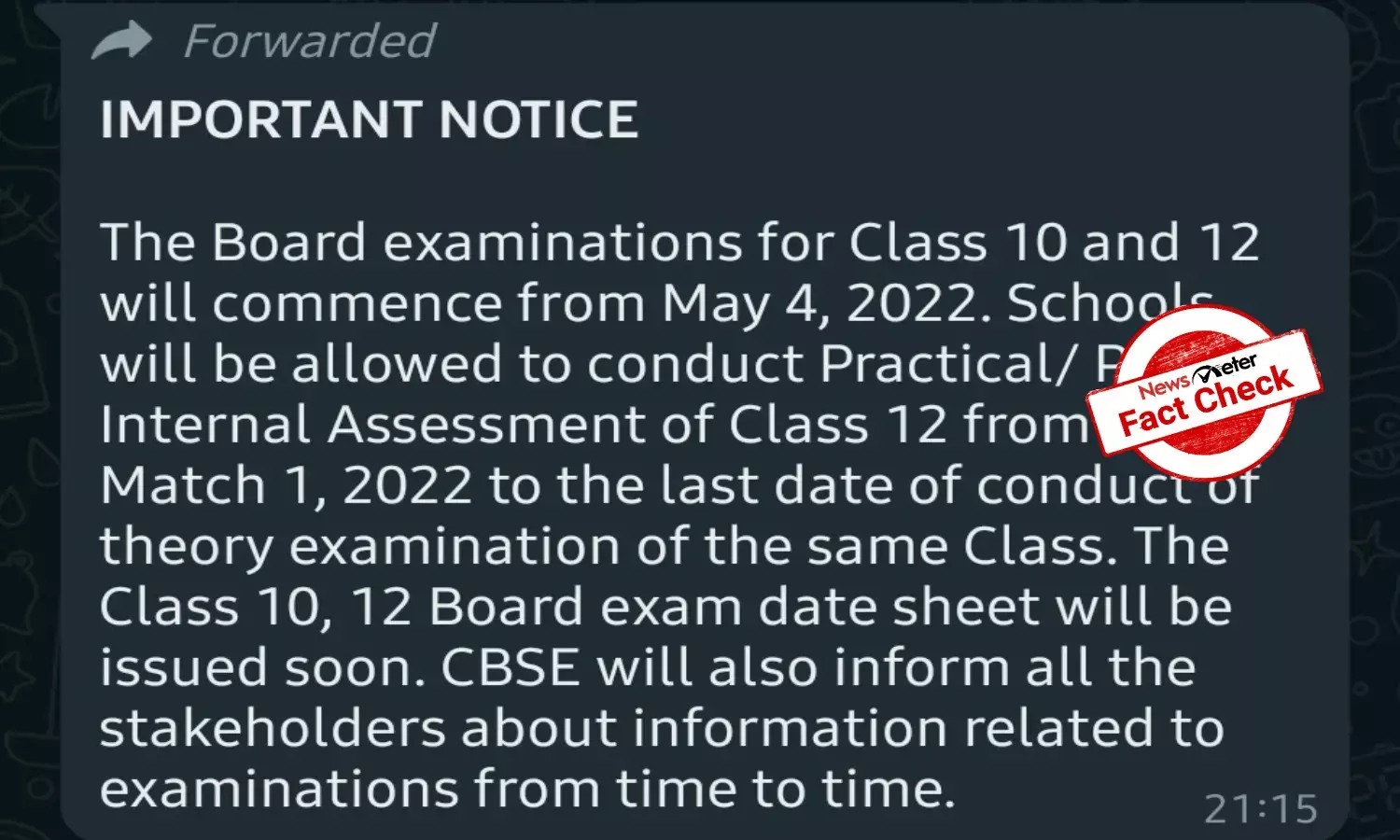 Fact Check: Beware! CBSE has still not announced examination dates for class X, XII