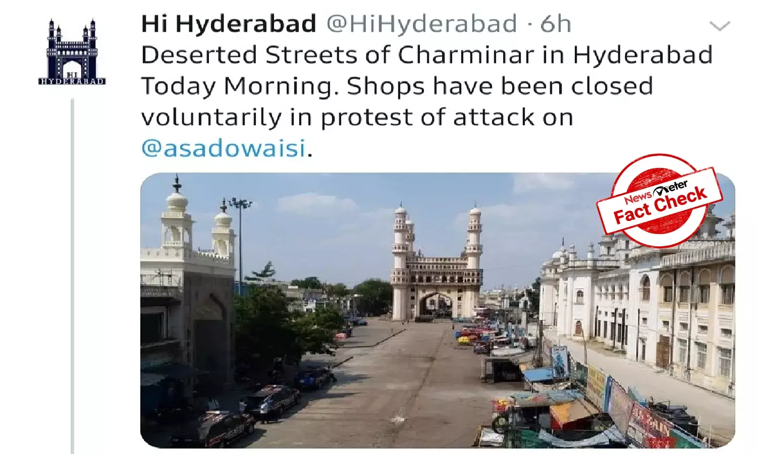 Fact Check: Old image of Janata curfew passed off as protest against Owaisi attack