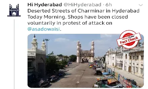 Fact Check: Old image of Janata curfew passed off as protest against Owaisi attack