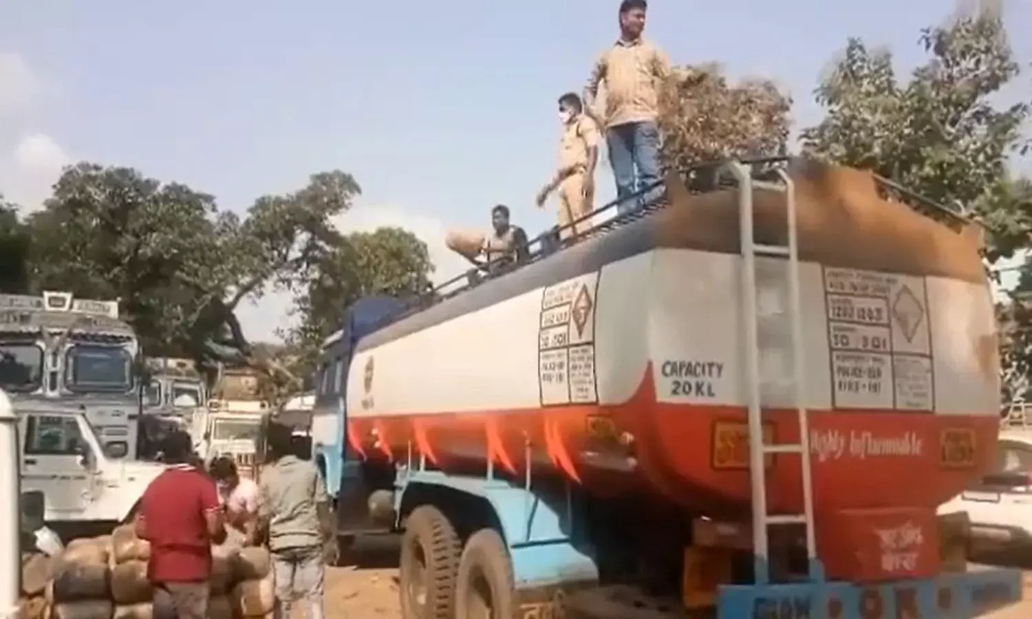 Pushpa ploy: Two men attempt smuggling ganja in oil tanker in Vizianagaram