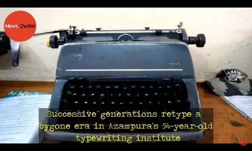 Successive generations retype a bygone era in Azampuras 54-year-old typewriting institute