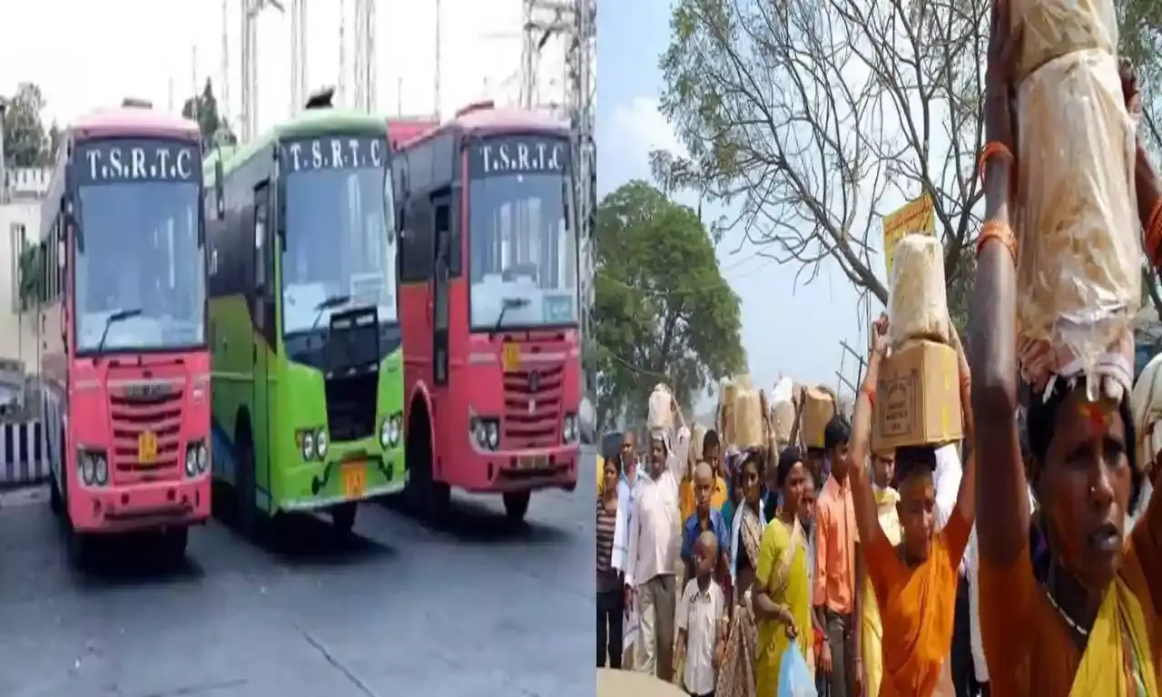 `Medaram Jathara:   TSRTC arranges special vehicles for delivering offerings to Goddess