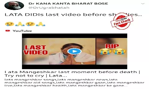 Fact Check: Old footage of Lata Mangeshkar shared as her last video