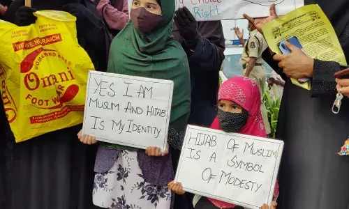 Hijab makes me feel comfortable, safe: Protests in Hyderabad against hijab row