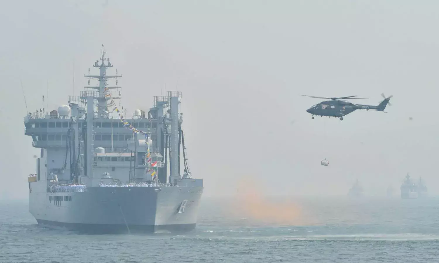 Indias maritime power on full display at Presidential Fleet Review 2022